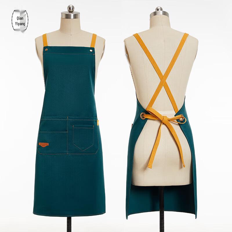 Unisex Waterproof Anti-Stain Kitchen Apron with H-Strap