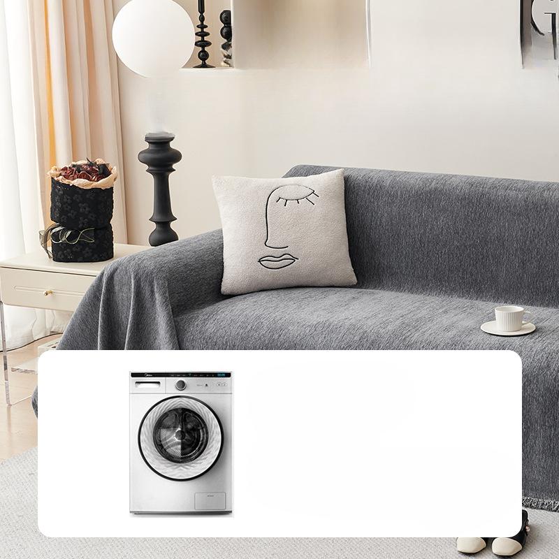 Ins Style Sofa Towel Cover Cloth Four Seasons Universal Sofa Cushion Simple Solid Color Sofa Cover Sofa Cover Non-Slip Stain Resistant