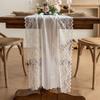 Semi-Sheer Lace Jacquard Table Runner French Romantic Rectangular Lace Tablecloth  Dining Table