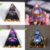 Resin Art Crystal Ball Pyramid Home Decor With Modern Minimalist Style For Living Room Display