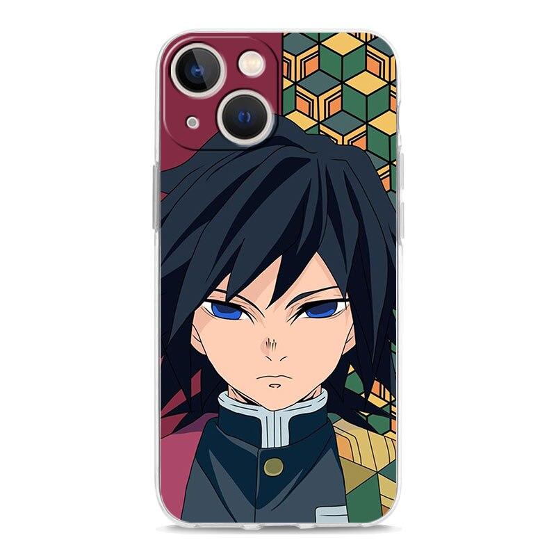 

Чехол для телефона с логотипом аниме Demon Slayer для iPhone 14 13 11 12 Pro Max X XR XS 7 8 Plus SE, прозрачный мягкий чехол из ТПУ, чехол iPhone 13