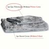 2/3pcs 3D White Wolf Animal Print Duvet Cover Set (1 Duvet Cover + 1/2 Pillowcase, Without Core), Wolf Forest Nature Theme