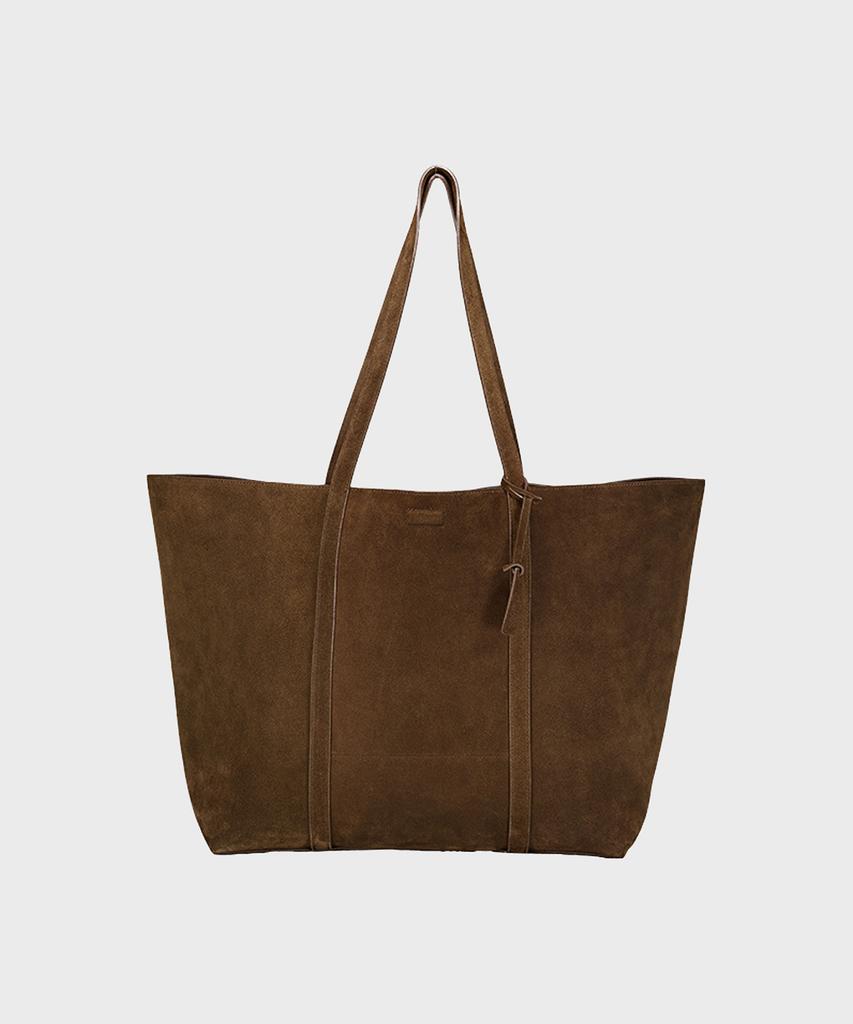 Noirer Suede Shopper Bag (Brown)