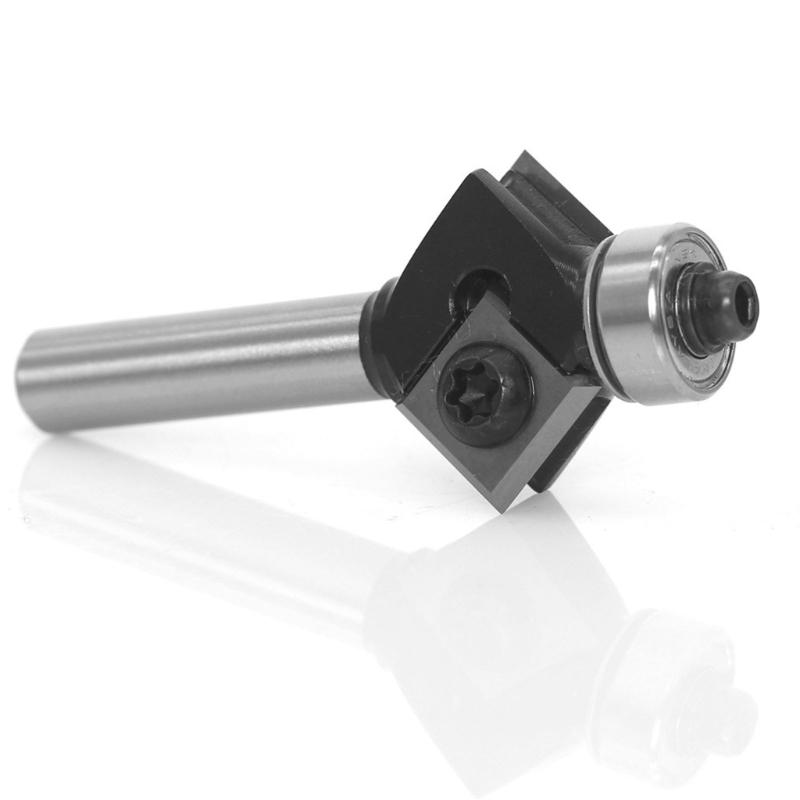 8mm Shank 45 Degree Chamfer Edge Forming Router Bit Bevel Flush Trim Bit Woodworking Milling Cutter Bits Cutter Tool