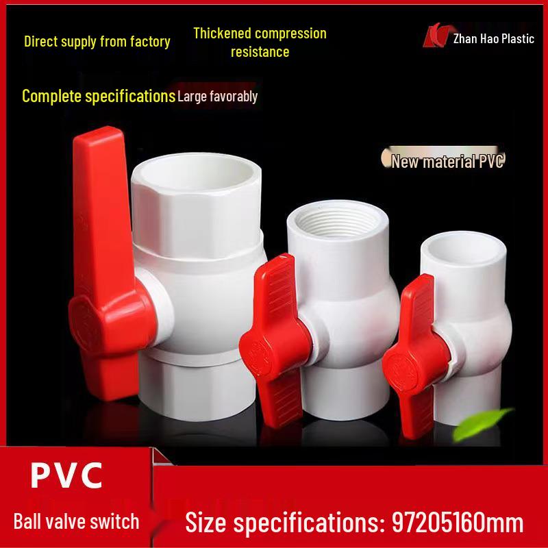 PVC Ball Valve Switch for Water Pipes (Sizes: 20-110mm)
