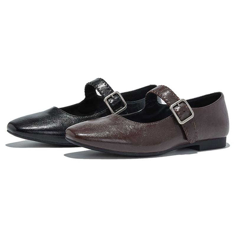 Fashion AIYUQI  2025 New Women's Flat Mary Janes Retro Leather Lace-Up Shoes Women Loafers Large-Size Pumps Female Ballet Flats
