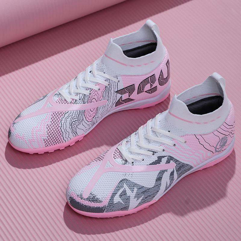 Men's High-top Sock Mouth Football Shoes Youth Sports Shoes Football Training Shoes Art Makeup Lawn Children Football Boots