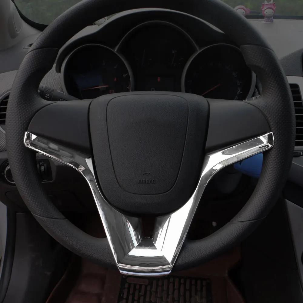 Autozubehör für Chevrolet Cruze Trax Tracker Sonic Car Styling Lenkrad Chrom Zierleisten Abdeckung Einsatz Aufkleber