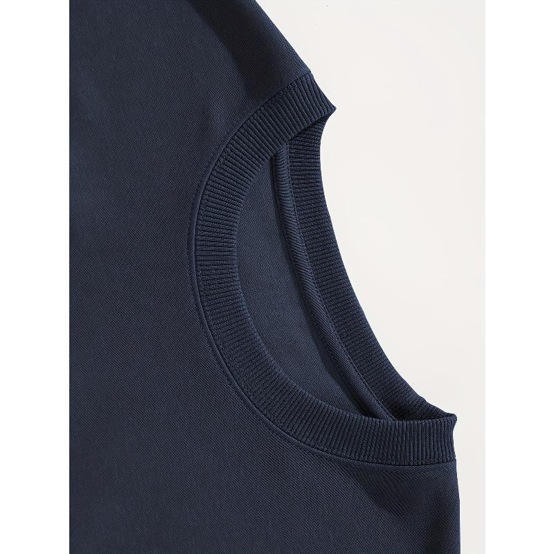 Men's  Skull Print Casual Crewneck Sweatshirt Casual Style, Round Neck with Slight Elasticity and Loose Freedom