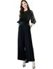 Natusee Pants Perfect for and Plus Size Formal Wear Women's Lace-Neck Dress, Weddings, Parties, (XXL, Black)