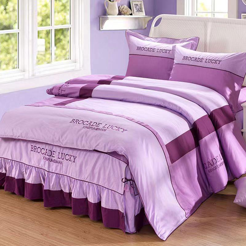 King Size/Queen Size/Twin Size Lakan Quilt Cover Örngott Fyrdelad Set Förtjockning Sovrum Enkel Sängkläder Hög kvalitet