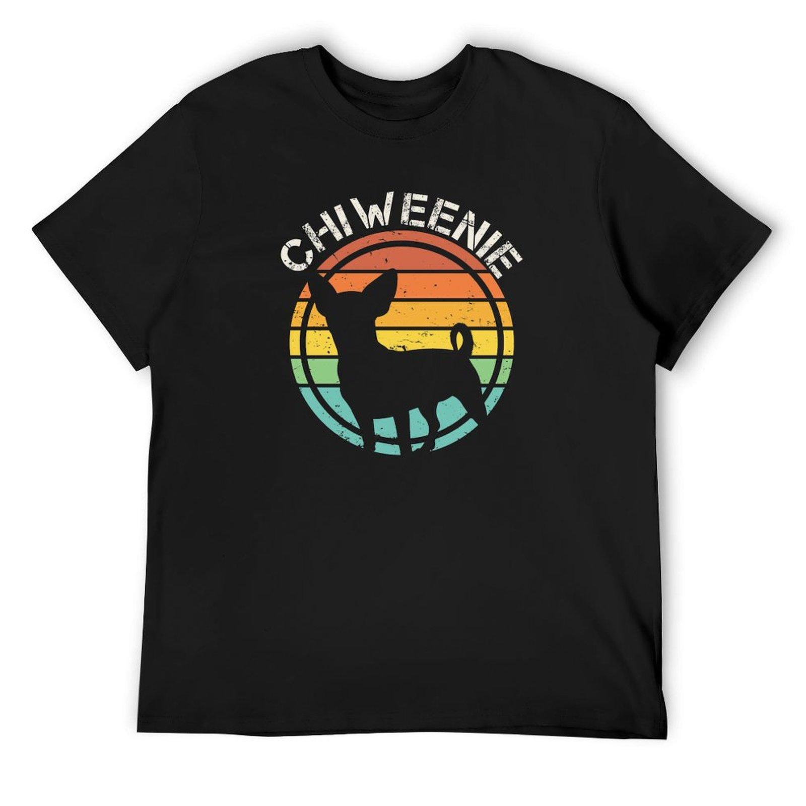 

Cute Retro Chiweenie Silhouette Gift design for Chiweenies design T-Shirt sports fans cute tops oversized t shirt men 4XL
