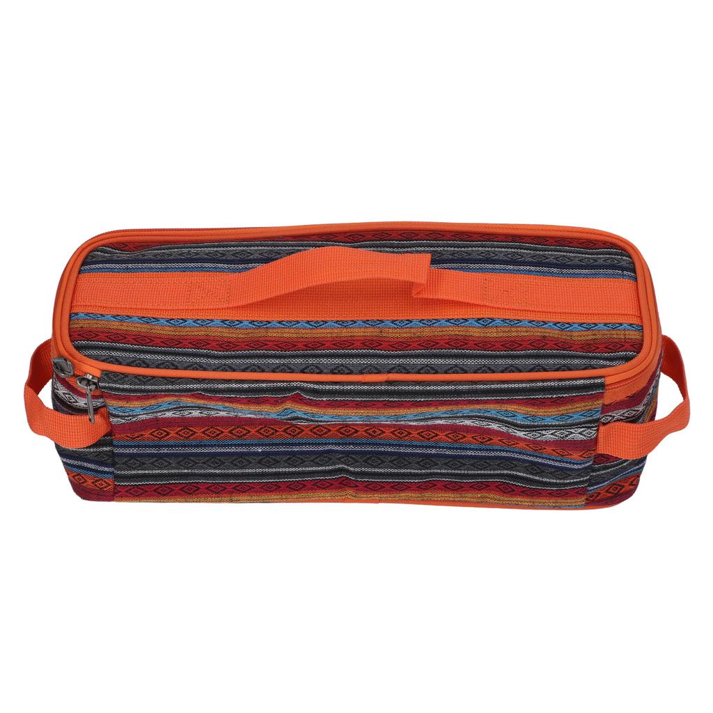 Camping Utensils Storage Bag Large Capacity Detachable Double Zipper National Style Tableware Bag