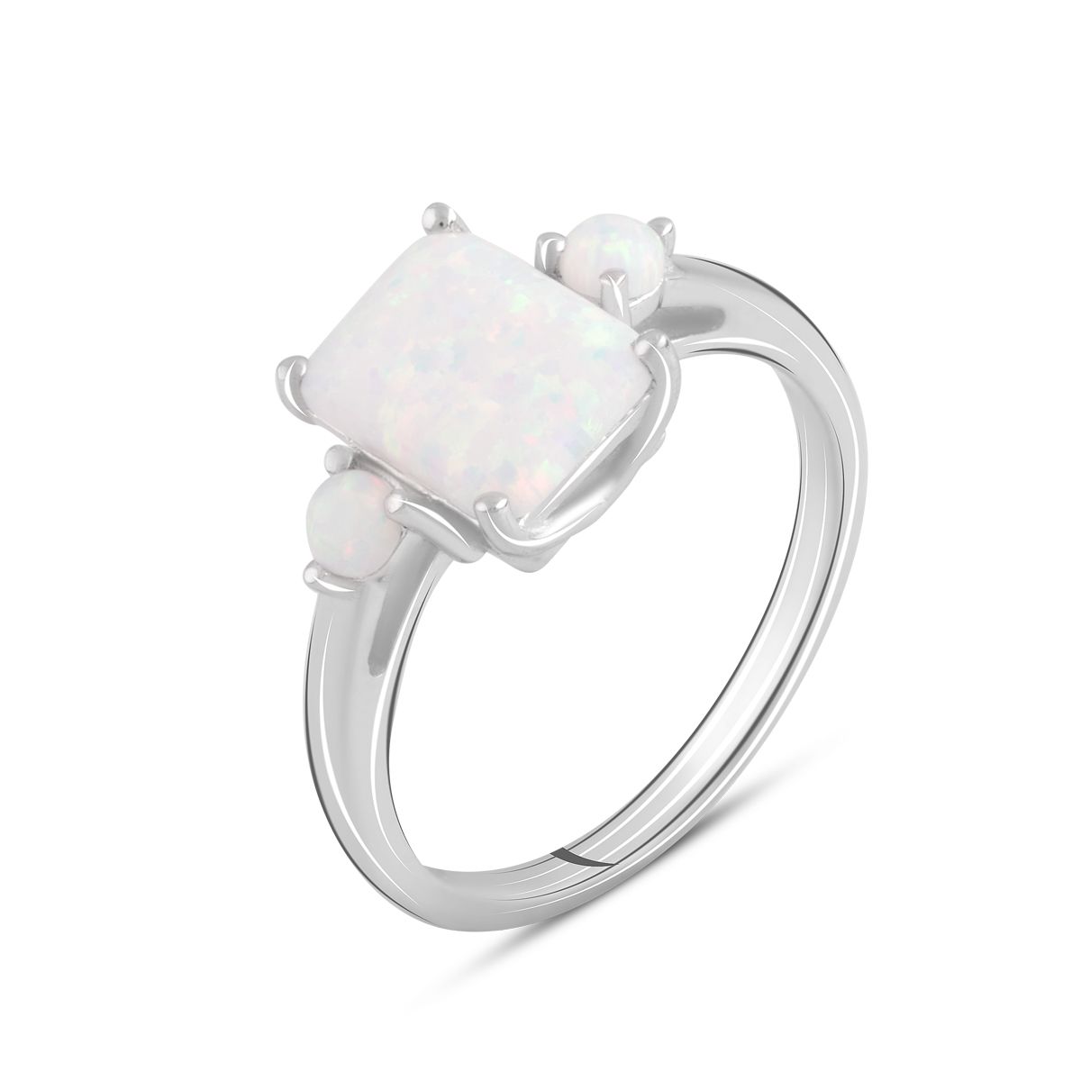 Silver ring with opal 0.888ct (2091691)