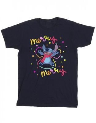 Mens Lilo & Stitch Merry Rainbow T-Shirt