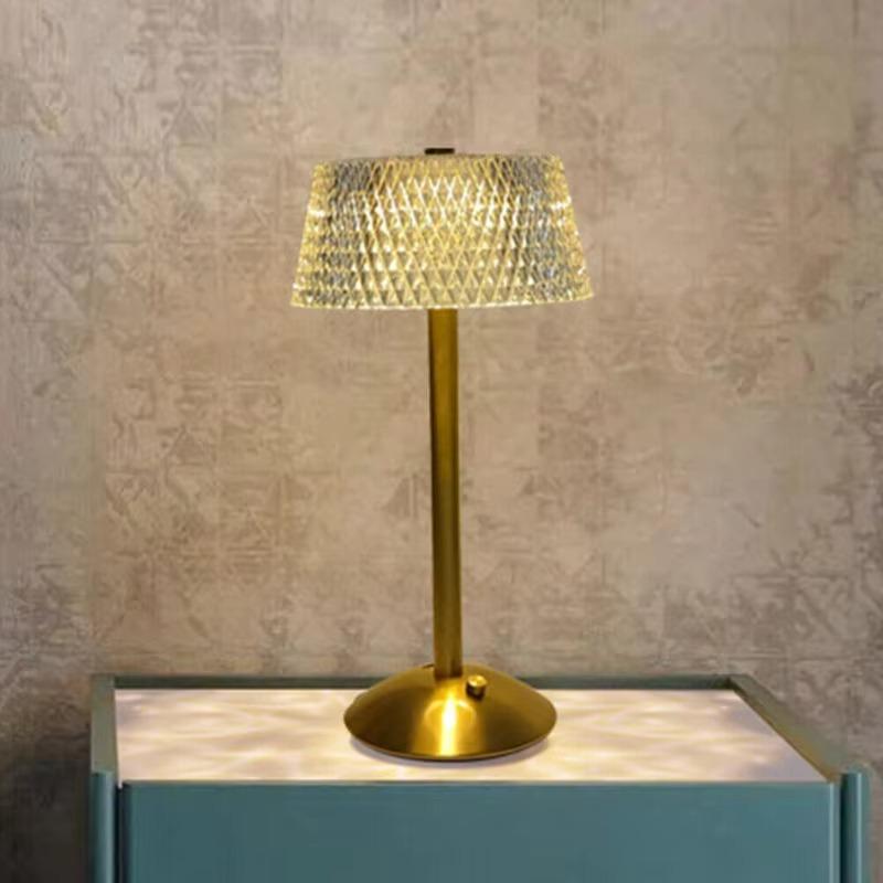 Acrylic Table Lamp Stepless Room Atmosphere Light LED Night Light European USB Charging Touch Dimming Table Lamp Coffee/Bar/Hotel/Bedroom Decorative