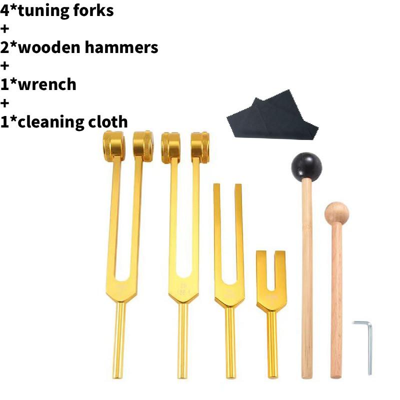 Aluminiumlegierung Stimmgabel Set Für Fitnessgeräte Und Massagetherapie Mit Reinigungswerkzeugen
