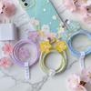 Colorful Floral Laser Printed Round Charger Cable Protector Universal Type-C Data Line Anti-break Protective Sleeve