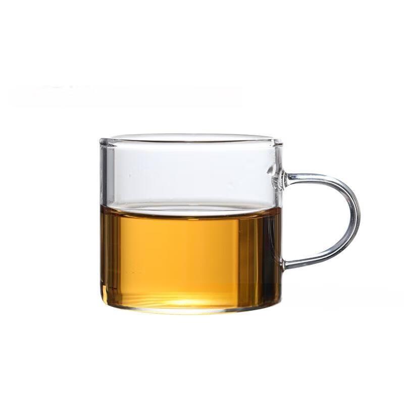 Shangqi 100ml Borosilicate Glass Tea Mugs with Handle (Set of 3)