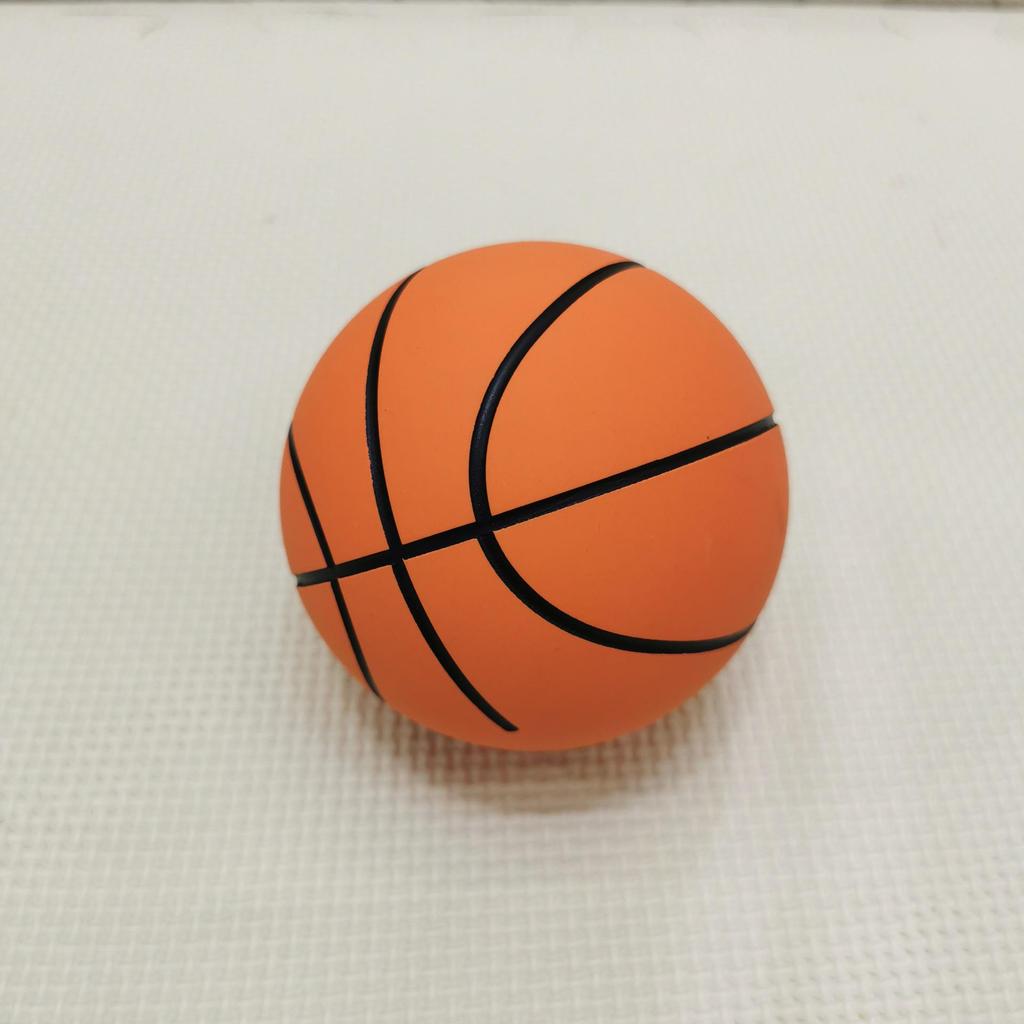 6cm Mini Rubber Basketball - High Elasticity Children's Toy Ball, Hollow Inflatable, Trendy Design