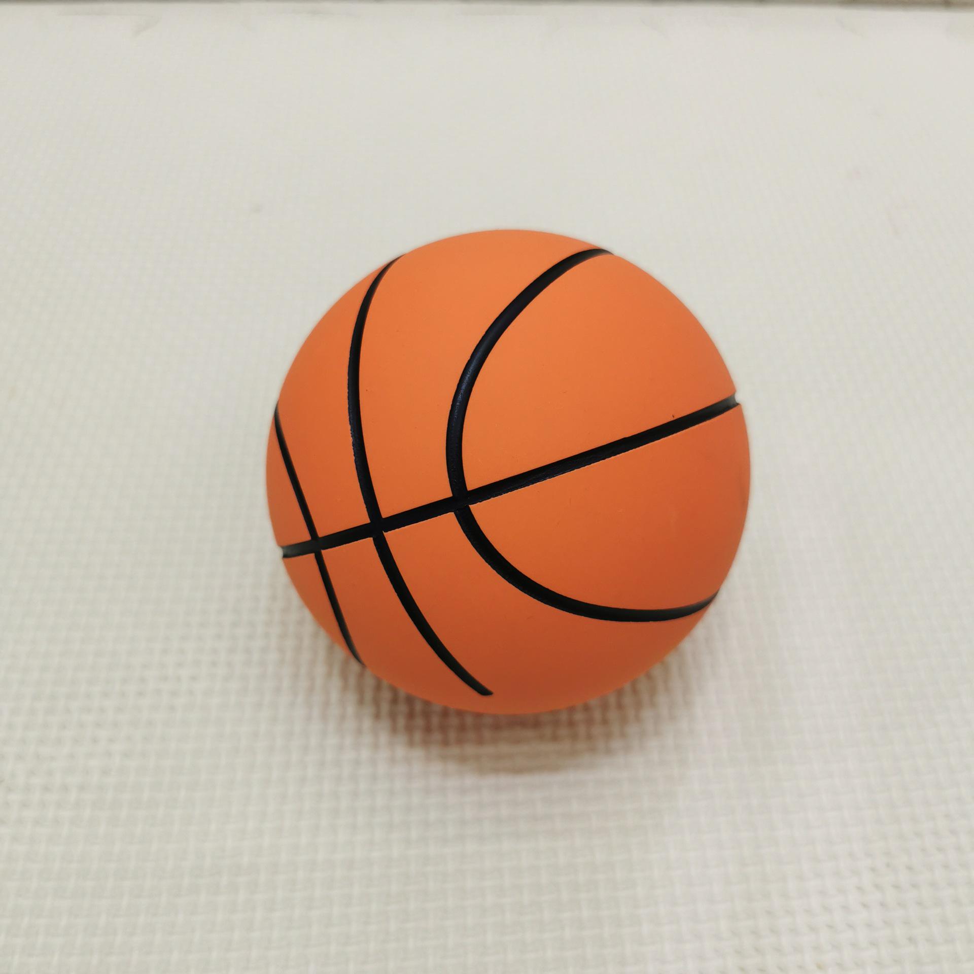 

6cm Inflatable Rubber Basketball for Kids - High Elasticity Mini Ball in Red Hot Style