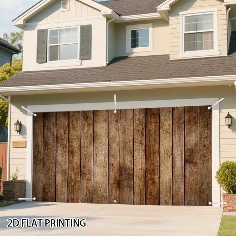 

2D Weather Resistant Wooden Garage Door Cover for Holiday & Daily Decoration 47.2x31.5inch/120*80cm