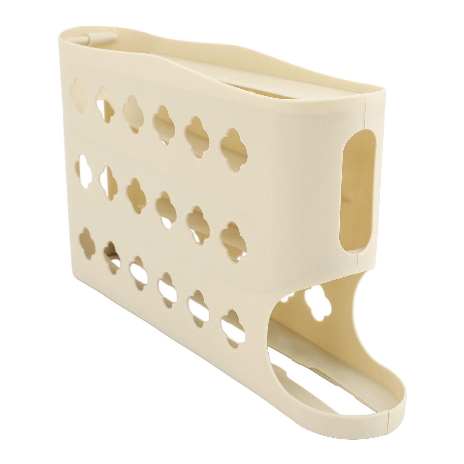 4 Tiers Egg Organizer 30 Eggs Large Capacity Space Saving Auto Rolling Fridge Egg Organizer for Refrigerator Yellow жёлтый 755₽