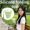 180Ml Portable Silicone Folding Water Cup Heat Resistant Foldable Mug With Lid For Outdoor Travel Drinking