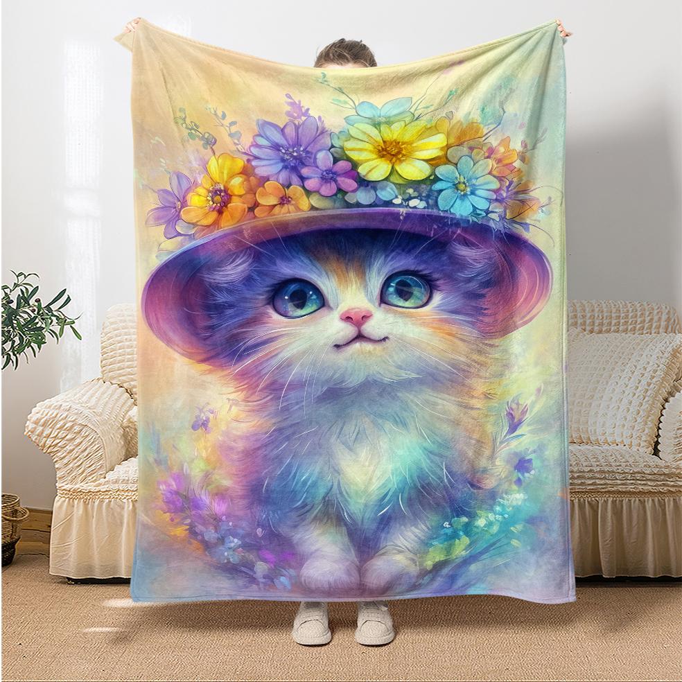 Anime Cute Cartoon Flannel Thin Blanket Bedroom Blanket, Iving Room,sofa Blanket,student Office Nap,camping Trip,children's Gift