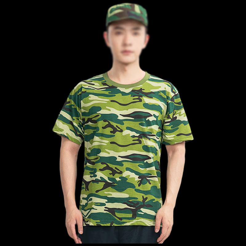 Тренировочный костюм Anke Fangsheng в камуфляжной расцветке Military Green с хлопковой футболкой 170 (126-149 lbs)