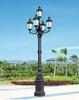 European Retro Double-Head Street Light: Cast Aluminum/Iron, Sand-Finished Courtyard Lamp