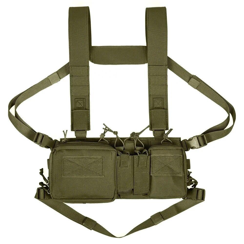 Tactical Vest CS Match Wargame Military Gear Pack Outdoor Camping Nylon Chest Rig Vest Fit Airsoft Hunting Apparel Accessories