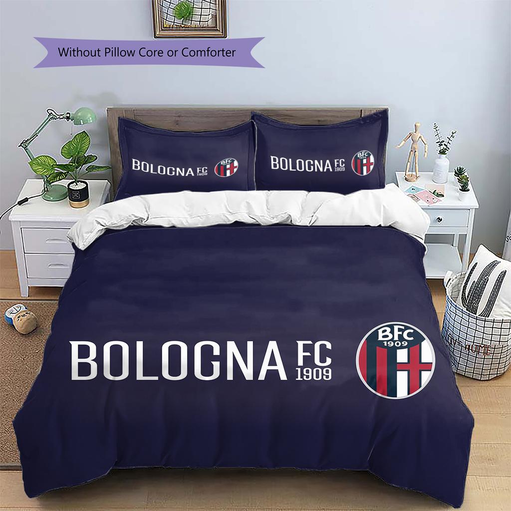 Bologna FC Pattern Bedding Home Decoration Birthday & Festival Gift (1 * duvet cover + 2 * pillowcase, without core)