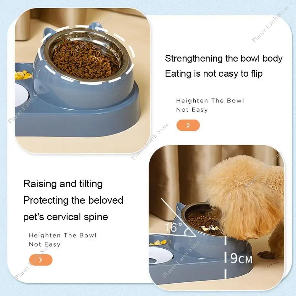 2025 Food Container with Waterer Pet Waterer Feeder 2-in-1 Dog Cat Bowl Water Dispenser Automatic Water Storage Pet Food Feeder