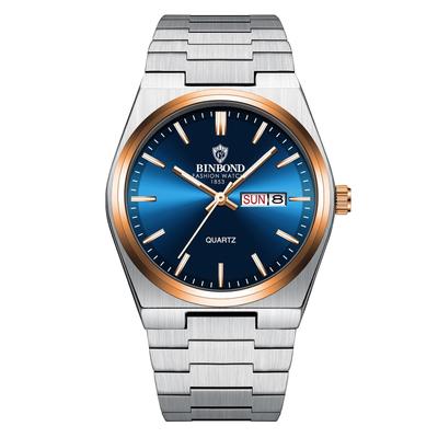 Analog Watch with Stainless Steel 3ATM Water Quartz and Colors Perfect for or As a Boyfriend Gift Men's Case, Resistance, Calendar, Movement,