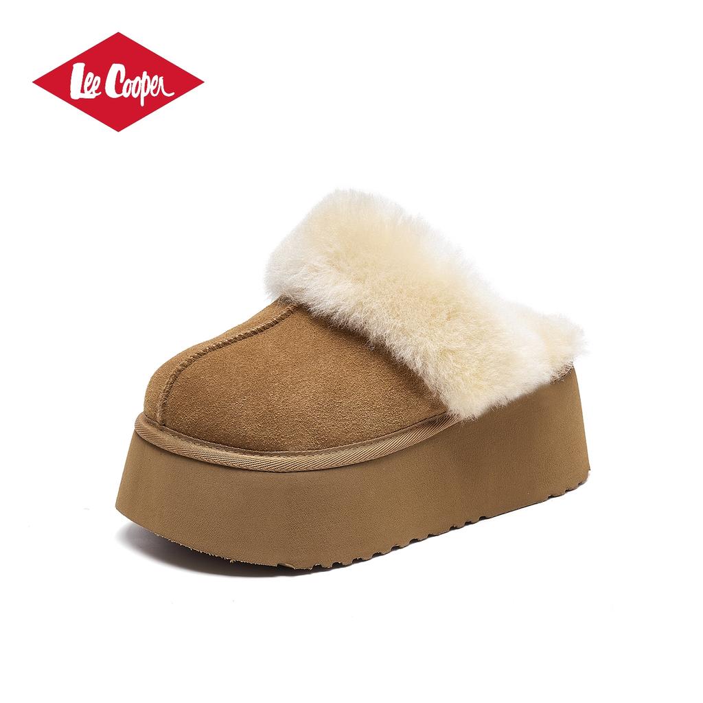 Höhenverstärkende Schneestiefel mit dicker Sohle für Damen 2025 Winter neue Samt-verdickte warme Zehenkappe Baumwoll-Halbpantoffeln