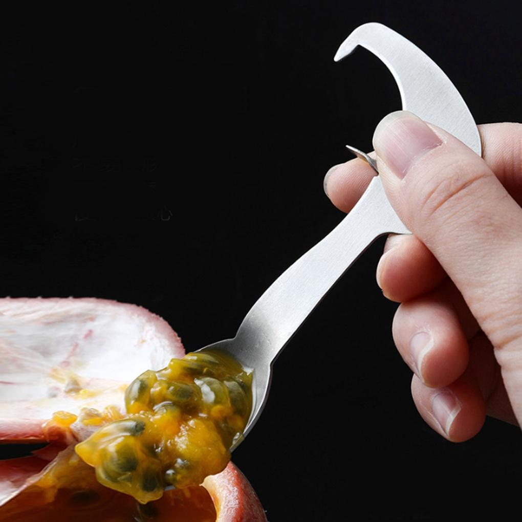 Küchenutensilien Edelstahl Obstschneider Löffel Kiwi-Schneider
