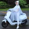 Regenmantel für Elektroroller, Doppelsitz, Eltern-Kind, Langer Stil, Ganzkörper, Starkregen-Schutz, Motorrad-Spezifisch, Transparenter Regenponcho