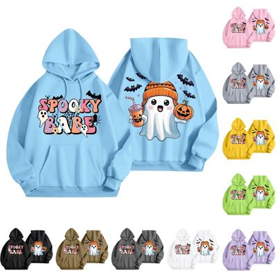 Women's Fashion Women's Lightweight Long Sleeve Pullover With Pockets Halloween Print Hoodie