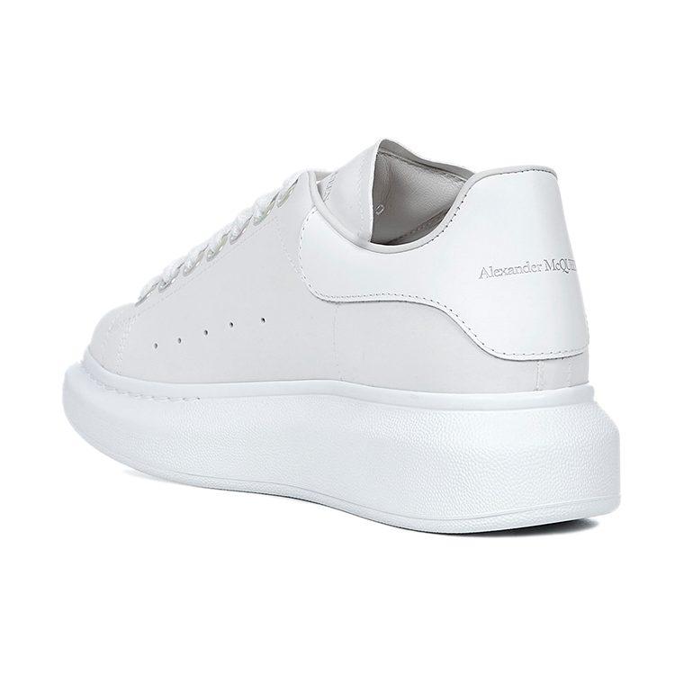 Alexander Mcqueen Oversized Top Grain Cow Leather Low Top Stylish Skateboarding Shoes Women's White 621055W4NS19000
