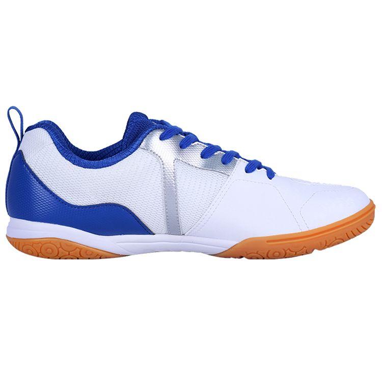 Li Ning Tyg Syntetiskt Läder Stötdämpande Halkfri Slitstark Andningsbar Lågskuren Träningssko Herr Träningssko Vit Blå APTT007-4