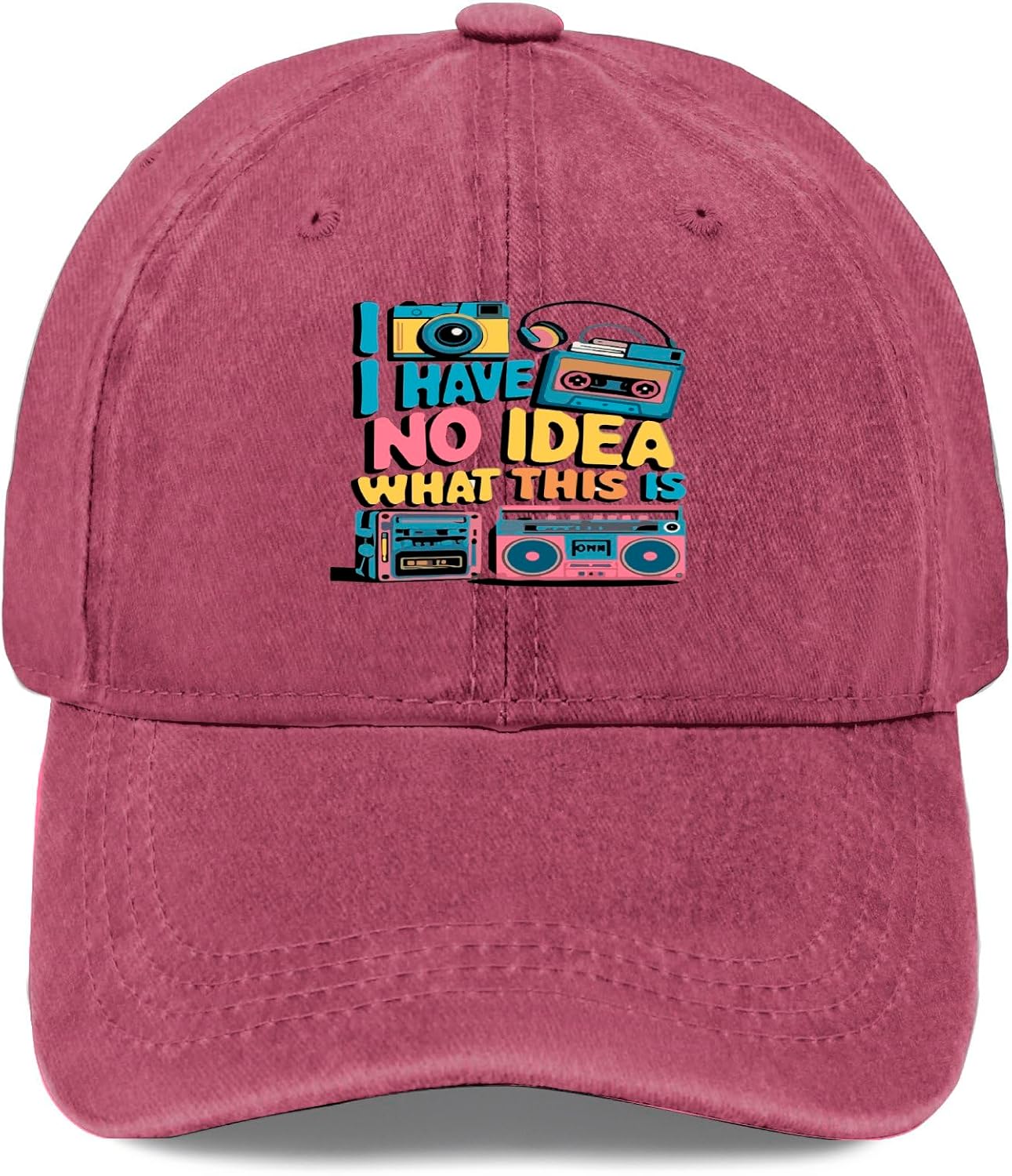 

I Have No Idea What This Is 80s Retro Graphic Baseball Cap Adjustable Polyester Casual Sun Hat Unisex One Size