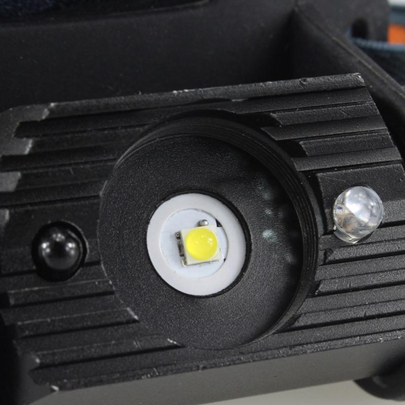 Rechargeable 5W LED 180° Dimming Gesture Sensing Switch Headlamp Headlight Camping Flashlight with Adjustable Headband