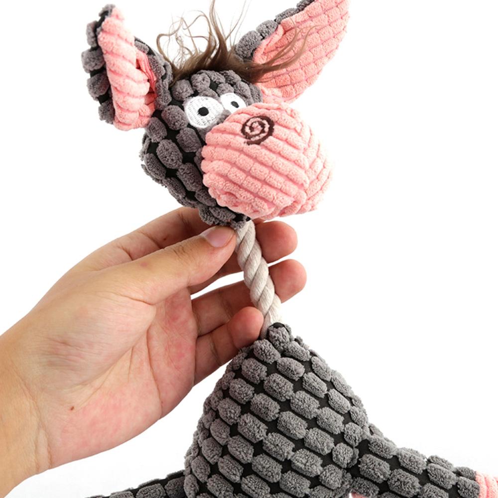 Playing Puppy Durable Plush Squeaky Dog Toys Chew Toy Squeaker Bite Toys