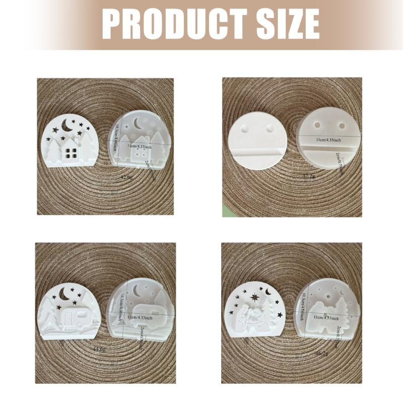 Religious Candle Silicone Mold Multipurpose Silicone Mould Easy Demolding For Candle Holder Soap Christmas Decoration