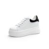 Thick Soled Platform White Shoes for Women in Autumn and Winter Plus Velvet Height Increasing Casual Sneakers for Small People