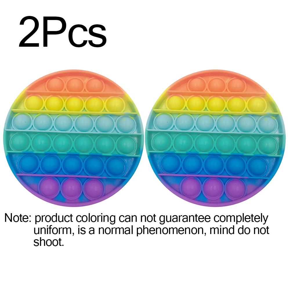 2Pcs Hot Push Bubble Fidget Toys Sensory Autism Special Needs Stress Reliever Squeeze Decompression Toy Fidget Toys For Kids