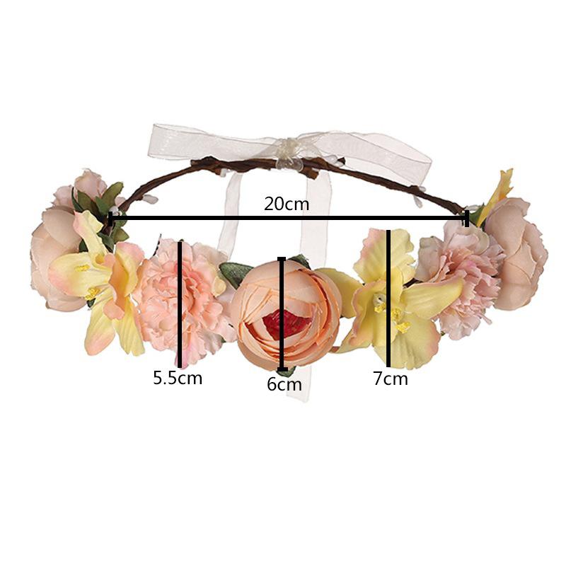 Braut Boho große Blume Stirnband Girlande Festival Hochzeit Krone Reben Haarband