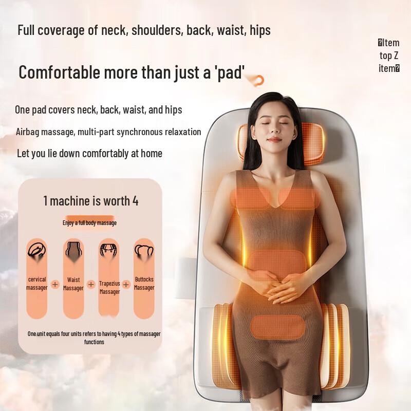CHIGO Full Back Heated Airbag Massage Cushion CN plug (adapter included)