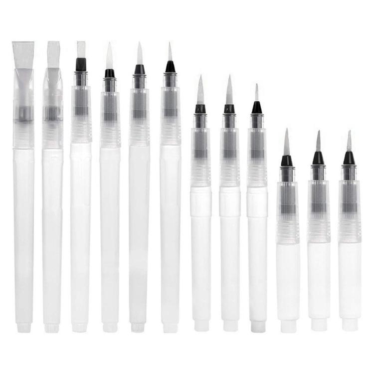 

9/12 шт. Водяная кисть для рисования, многоразовая, герметичная, кисть-перо для акварели, гуаши 1